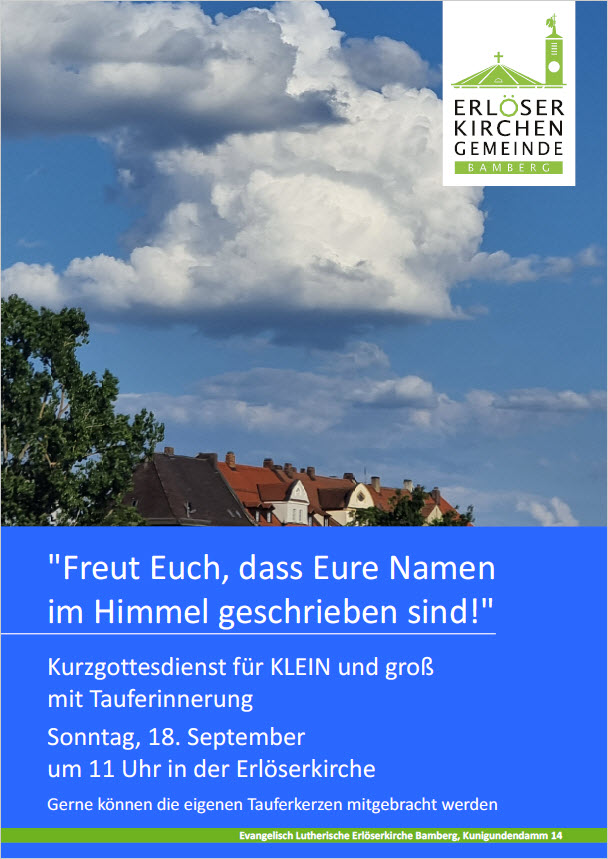 Plakat KLEIN und groß am 18.09.2022