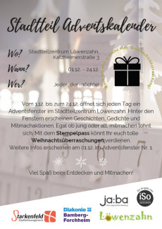 Stadtteil Adventskalender im Löwenzahn