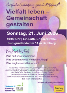 Plakat Vielfalt erleben - Gemeinschaft gestalten