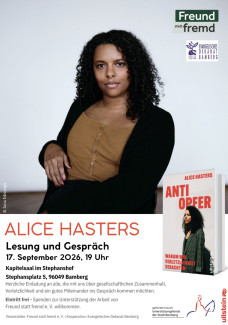 Plakat Lesung Alice Hasters