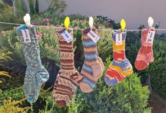 selbstgestrickte Socken