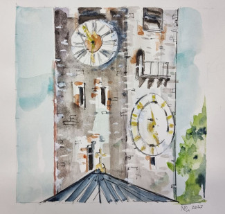 Aquarell vom Turm (Thomas Burgis)